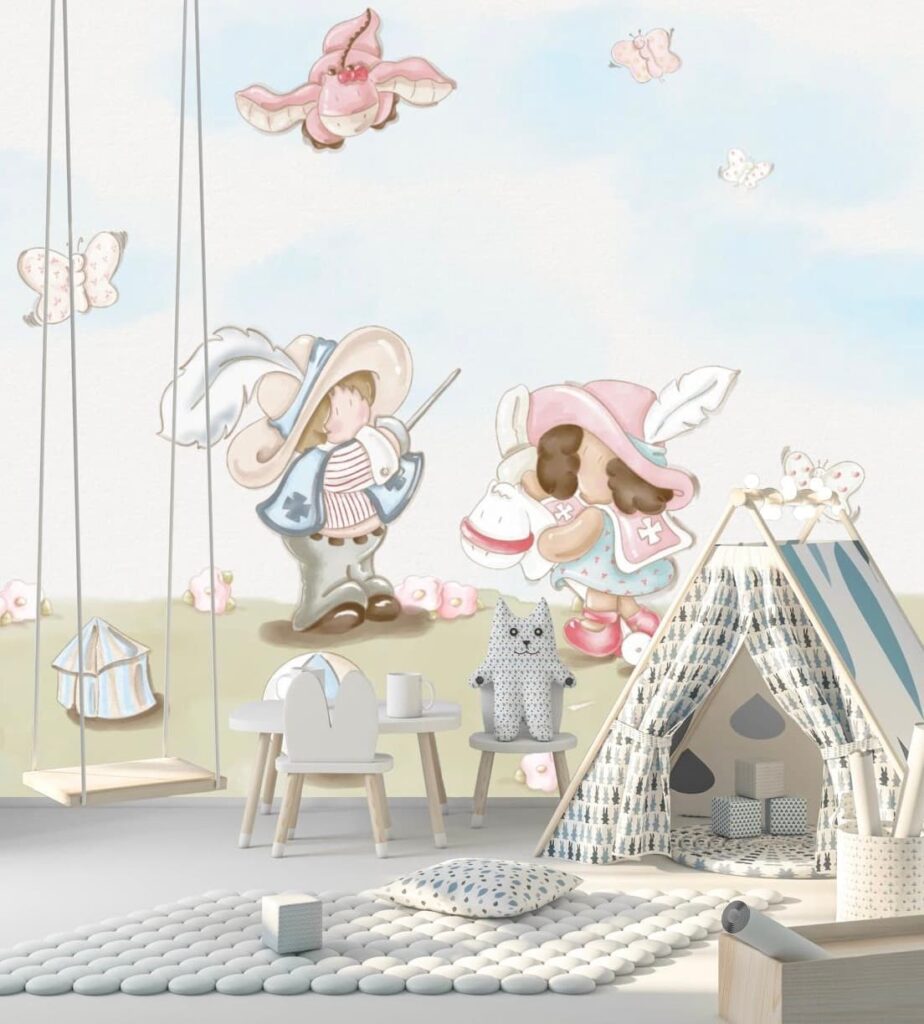 Fotomural de la colección infantil de muralchic en una habitación