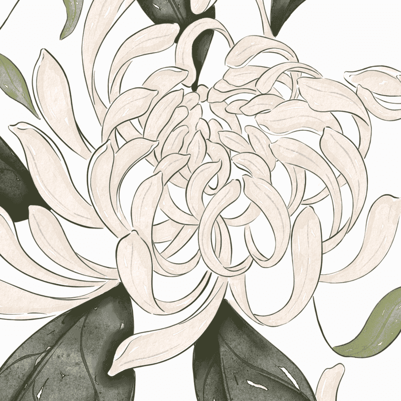 papel pintado floral hojas oscuras