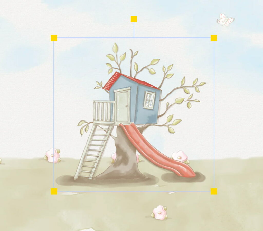Elemento de casa del arbol colección infantil